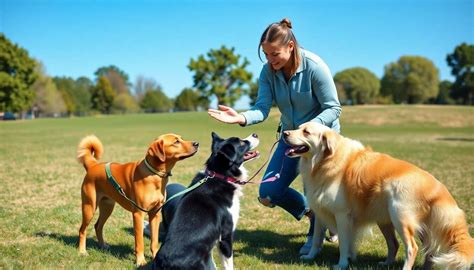 Éducateur canin travaillant avec un chien