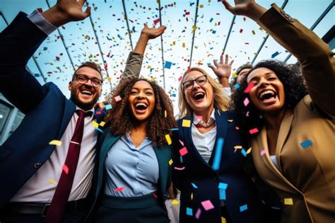 Équipe célébrant un événement d'entreprise