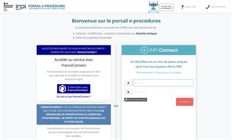 Étapes de l'immatriculation sur le site du Guichet unique