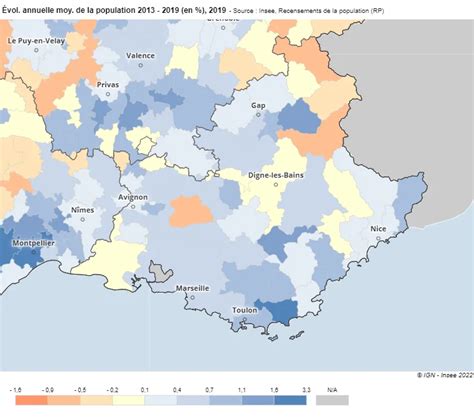 Évolution démographique en Provence-Alpes-Côte d'Azur