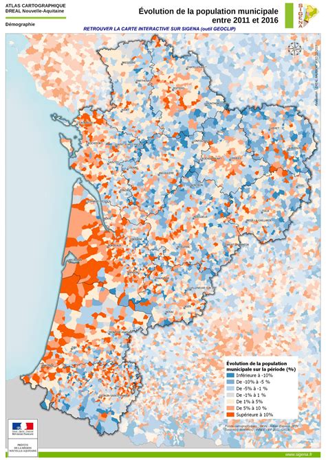 Évolution de la population en Nouvelle-Aquitaine