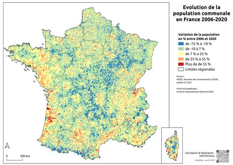 Évolution de la population par type de commune