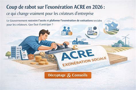 ACRE : Allègement de Cotisations pour les Créateurs et Repreneurs d'Entreprise