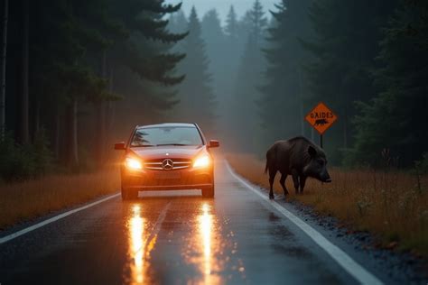 Accident avec un sanglier