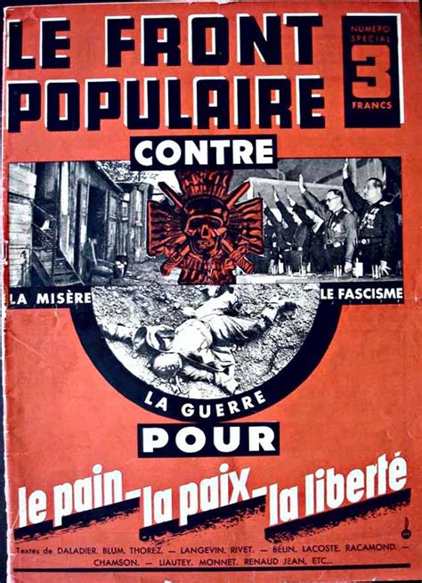 Affiche du Front Populaire 1936