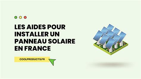 Aides financières pour l'installation de panneaux solaires