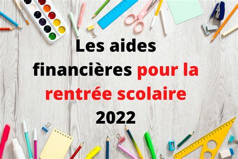 Aides financières pour la rentrée scolaire