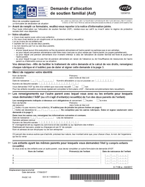 Allocation de Soutien Familial (ASF)