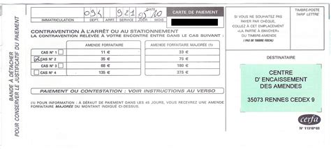 Amende de stationnement