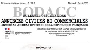 Annonce BODACC de clôture de liquidation de SARL Laurent Bois