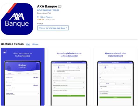 Application mobile AXA Banque