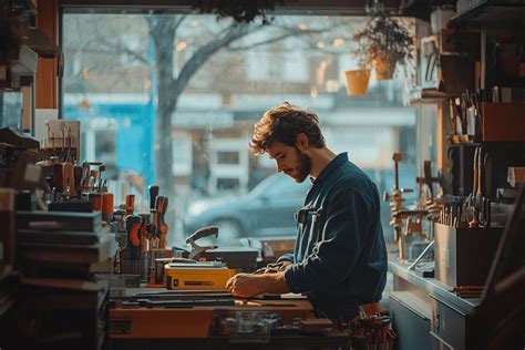 Artisan d'art au travail