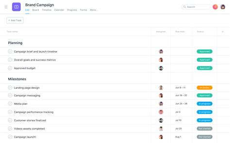 Asana facilite la gestion des tâches