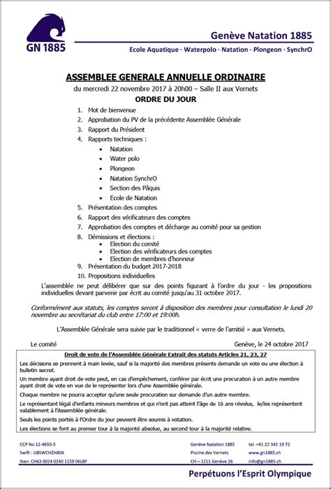Assemblée Générale Ordinaire Annuelle
