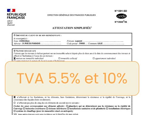 Attestation TVA en ligne