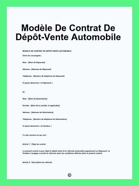 Auto-entrepreneur en vente de voiture