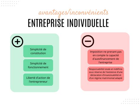 Avantages de l'entreprise individuelle