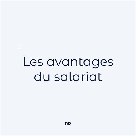 Avantages du Salariat