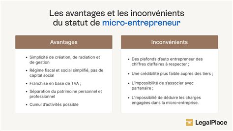 Avantages du statut de micro-entrepreneur