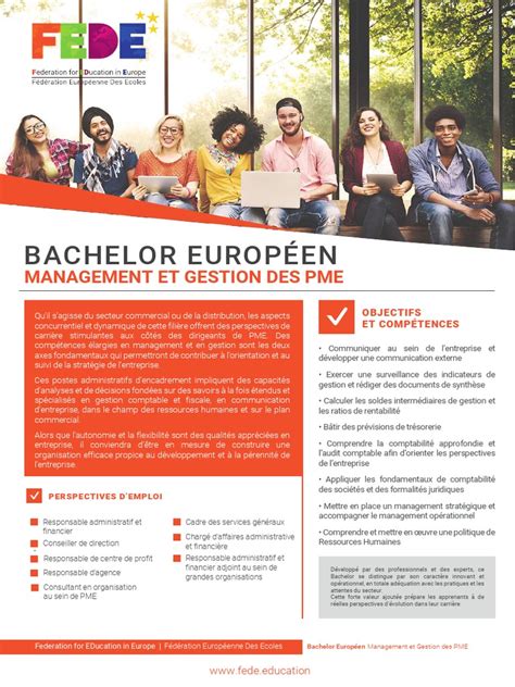 Bachelor Européen en Management et Gestion des PME