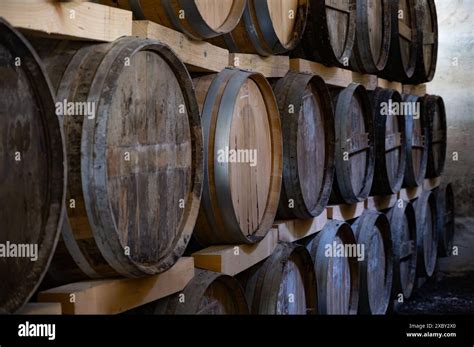 Barrels in Cognac Cellar