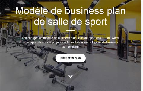 Business plan salle de sport