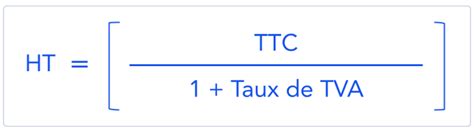 Calcul TVA TTC HT