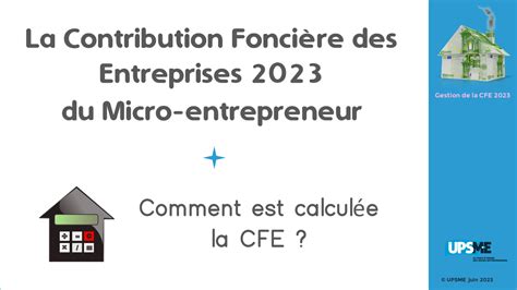 Calcul de la CFE pour les micro-entrepreneurs