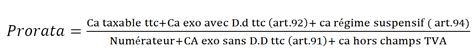 Calcul du prorata de TVA
