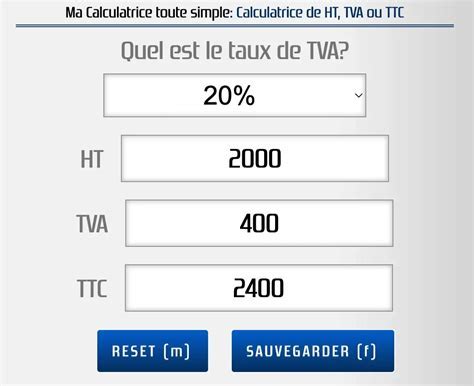 Calculateur de TVA