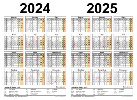Calendrier 2025