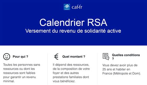 Calendrier RSA