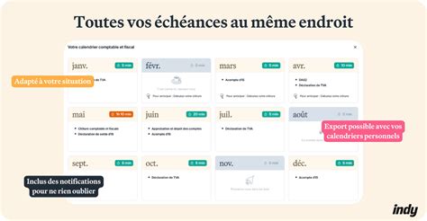 Calendrier fiscal auto-entrepreneur
