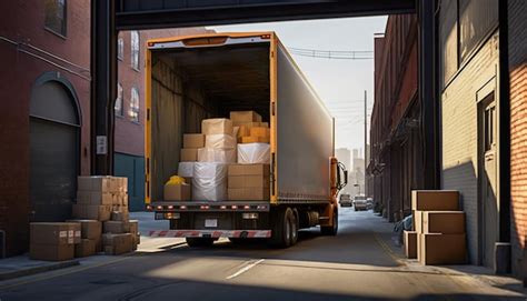 Camion de livraison de colis