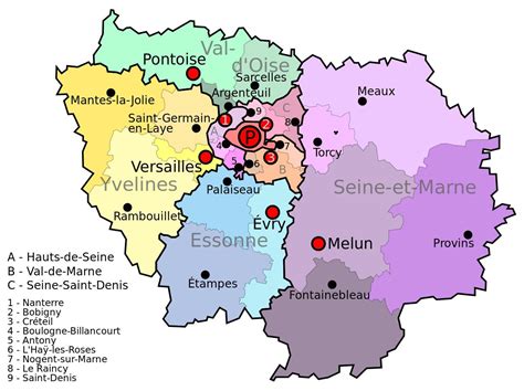 Carte Ile de France