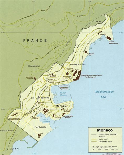 Carte administrative de Monaco