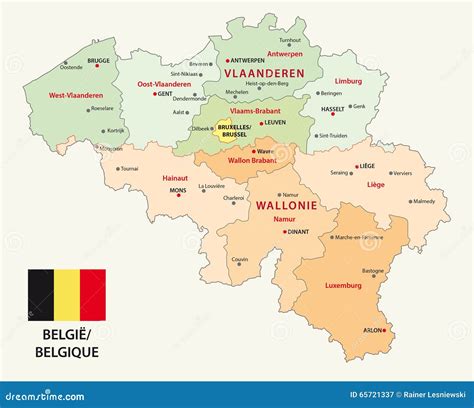 Carte administrative de la Belgique