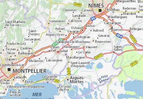 Carte d'Aimargues et ses environs