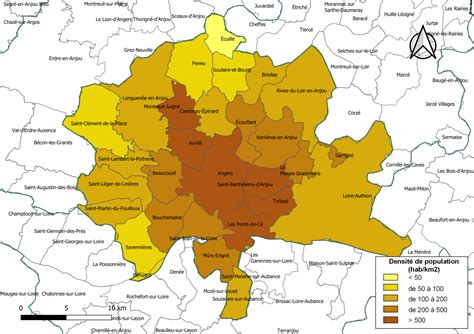 Carte d'Angers Loire Métropole