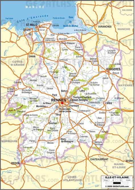 Carte d'Ille-et-Vilaine