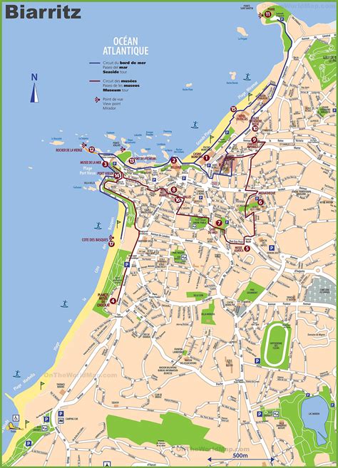 Carte de Biarritz
