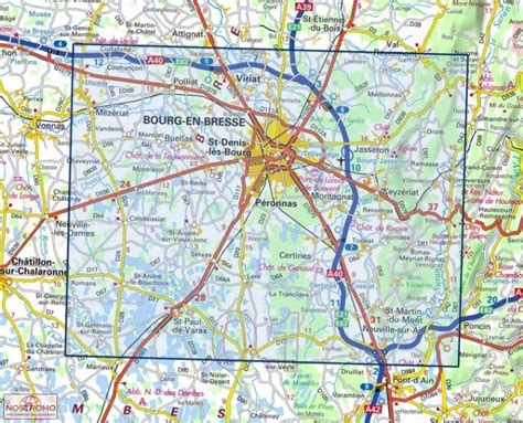 Carte de Bourg-en-Bresse