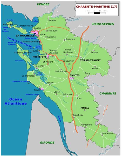 Carte de Charente-Maritime