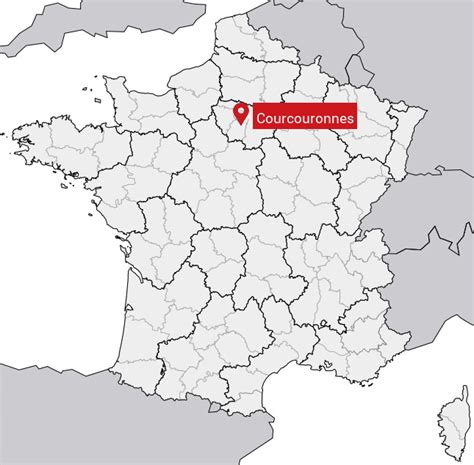 Carte de Courcouronnes en France
