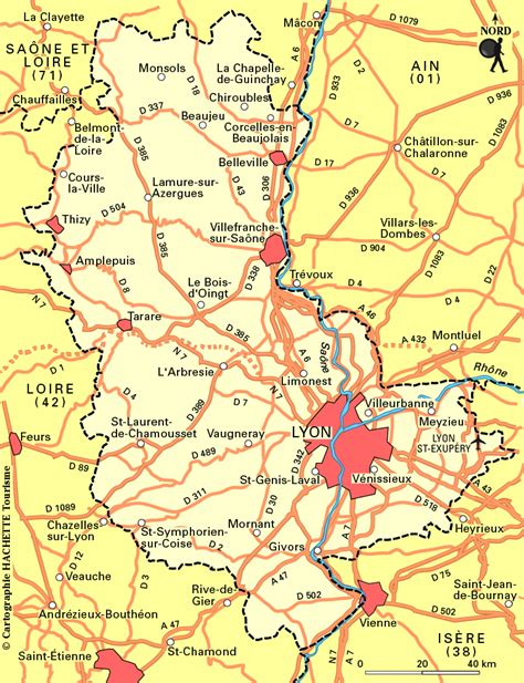 Carte de Dullin et ses environs