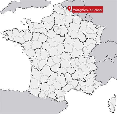 Carte de France avec localisation de Wargnies-le-Grand