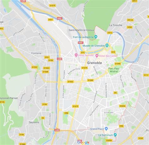 Carte de Grenoble