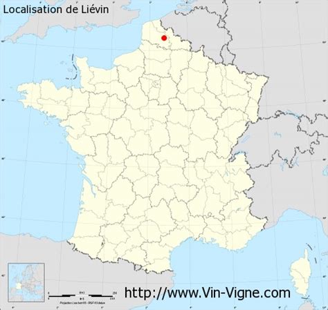 Carte de Liévin en France