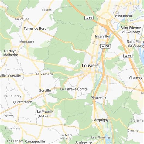 Carte de Louviers et son code INSEE