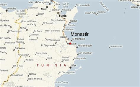Carte de Monastir en Tunisie